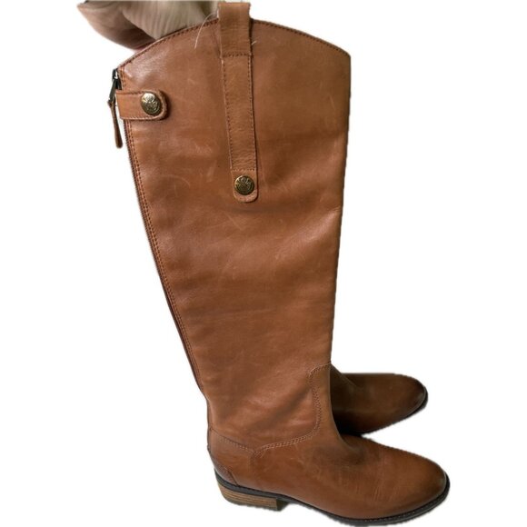 Sam Edelman Women's Penny Classic Equestrian Riding Boots Brown Leather US 5M - Picture 7 of 9